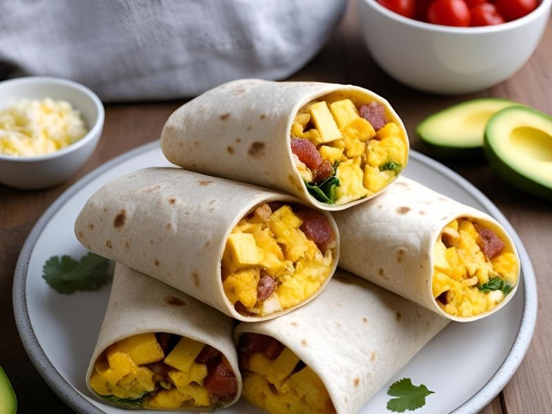 heap breakfast ideas for a budget family of 4, including oatmeal, eggs, pancakes, and toast.