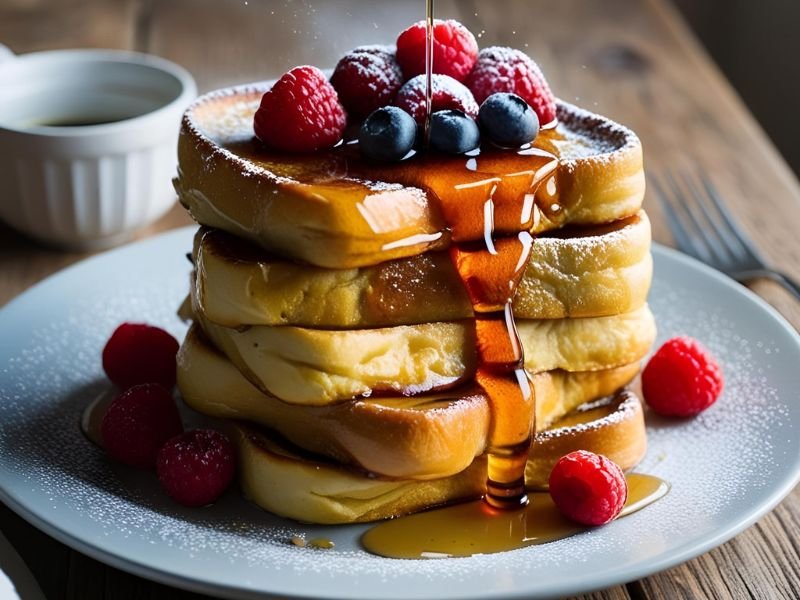 heap breakfast ideas for a budget family of 4, including oatmeal, eggs, pancakes, and toast.
