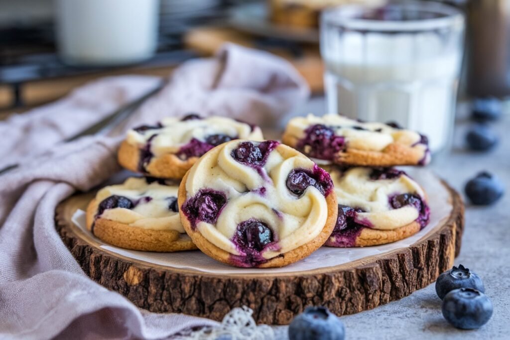 Easy Blueberry Cheesecake Swirl Cookie Recipe
