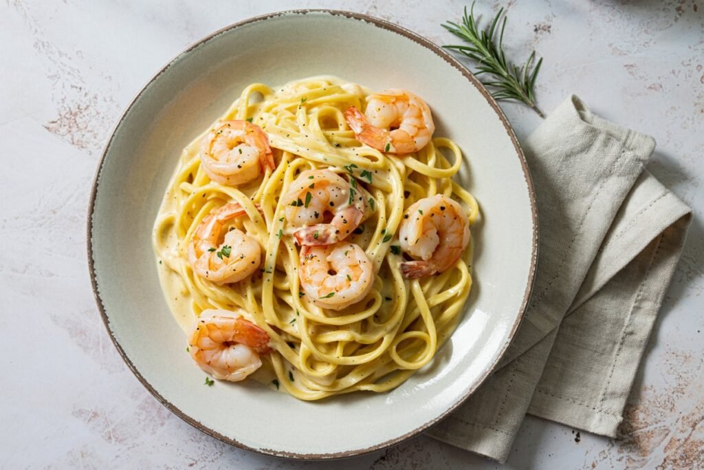 Creamy Garlic Shrimp Pasta