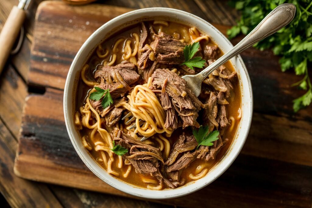 Crockpot Beef and Noodles