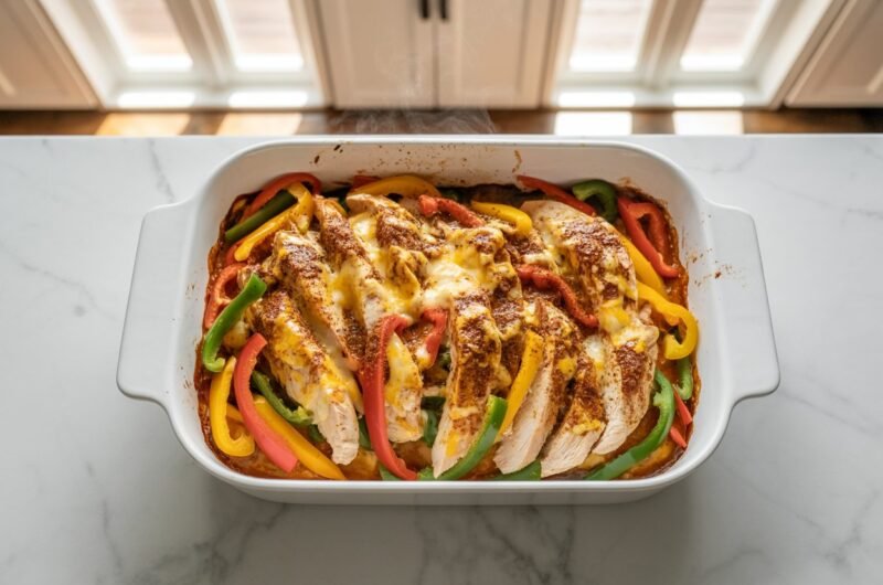 Fajita Chicken Casserole Recipe — Easy, Flavor-Packed Dinner for Busy Weeknights