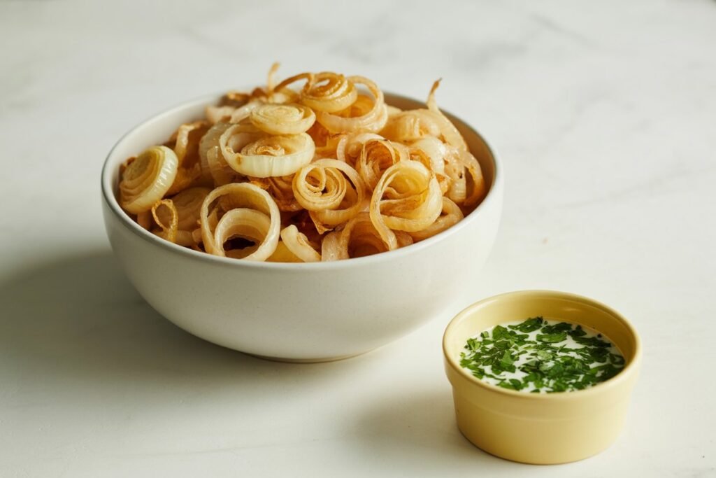 Air Fryer Crispy Onions | Low-Fat Fried Onions to Use in Many Dishes